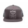 JACK DANIEL'S Printed Label Logo Trucker Snapback Baseball Cap, Black (SB201414JDS)