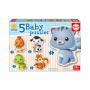 EDUCA Baby Early Learning Baby Animals Jigsaw Puzzles, 5 Piece Set (13473)