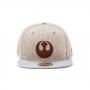 STAR WARS The Force Awakens Rebel Alliance Logo Patch Canvas Snapback Baseball Cap, Beige/Grey (SB083723STW)