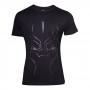 MARVEL COMICS Black Panther Black on Black Face T-Shirt, Male, Extra Large, Black (TS100110BLP-XL)