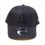 MARVEL COMICS Black Panther Logo Patch Curved Bill Cap, Black/Yellow (BA130041MVL)