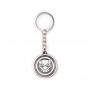 MARVEL COMICS Black Panther Logo Metal Pendant Keychain, Silver (KE744425MVL)