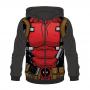MARVEL COMICS Deadpool Sublimation Full Length Zipper Hoodie, Male, Extra Large, Multi-colour (HD061311DED-XL)
