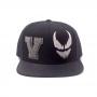 MARVEL COMICS Venom Mask Varsity Snapback Baseball Cap, Unisex, Black (SB401313MAR)