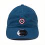 MARVEL COMICS Captain America Embroidered Shield Stone Washed Denim Dad Cap, Blue (BA058280CAP)