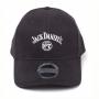 JACK DANIEL'S Embroidered Logo Stone Washed Denim Dad Cap, Black (BA522015JDS)