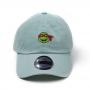 TEENAGE MUTANT NINJA TURTLES (TMNT) Embroidered Raphael Face Stone Washed Denim Dad Cap, Green (BA637385TNT)