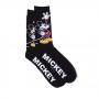 DISNEY Mickey Mouse Waving Crew Socks, 39/42, Black (FC650316MCK-39/42)