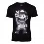 NINTENDO Super Mario Bros. 16-bit Mario Peace T-Shirt, Male, Small, Black (TS318162NTN-S)