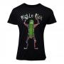 RICK AND MORTY Male Pickle Rick T-Shirt, Large, Black (TS672408RMT-L)