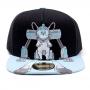 RICK AND MORTY Embroidered Snowball Snapback Baseball Cap, Black/Blue (SB210508RMT)