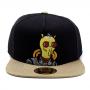 RICK AND MORTY Embroidered Krombopulos Michael Snapback Baseball Cap, Black/Tan (SB754570RMT)