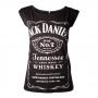 JACK DANIEL'S Old No.7 Brand Shirt with Back Zipper, Female, Small, Black (TS050901JDS-S)