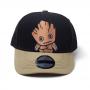 MARVEL COMICS Guardians of the Galaxy Vol.2 Kawaii Groot Patch Curved Bill Cap, Black/Tan (BA280543MVL)