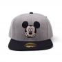 DISNEY Mickey Mouse Winking Mickey Melange Patch Snapback Baseball Cap, Grey/Black (SB158006MCK)
