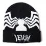 MARVEL COMICS Venom Embroidered Logo Woven Rollup Beanie, Unisex, Black (KC061078MAR)