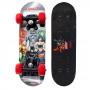DC COMICS Justice league Kid's 17-Inch Maple Wood Mini Skateboard Cruiser, Black/Red (ODCC247)