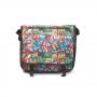 MARVEL COMICS All-over Comic Style Messenger Bag, Unisex, Black (MB110906MAR)