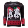 DISNEY Mickey Mouse Mickey & Minnie Christmas Knitted Sweater, Female, Extra Large, Dark Grey/Red (SW624502MCK-XL)