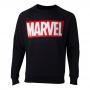 MARVEL COMICS Chenille Logo Sweater, Male, Large, Black (SW806672MVL-L)