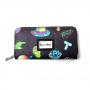 RICK AND MORTY All-over Print Wallet Purse with All-round Zip, Female, Black (GW300740RMT)