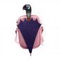 DISNEY Mary Poppins Glitter Umbrella Shaped Shoulder Bag with Shoulder Strap, Female, Pink/Purple (LB063182DNY)