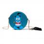 DISNEY Aladdin Glitter Genie Round Shaped Shoulder Bag with Chain Shoulder Strap, Female, Blue (LB224444ALD)