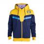 MARVEL COMICS Avengers: Infinity War Thanos Outfit Full Length Zipper Hoodie, Male, Extra Large, Blue/Yellow (HD131216AVG-XL)