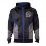 MARVEL COMICS Avengers: Infinity War Hologram Avengers Logo Full Length Zipper Hoodie, Male, Large, Grey/Blue (HD153382AVG-L)