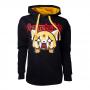 AGGRETSUKO Retsuko Rage Embroidered Hoodie, Female, Medium, Black (SW721733AGG-M)