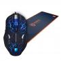 WASDKEYS M200 2500dpi Laser Gaming Mouse & P300 Penta eSports Edition Gaming Mousepad, Black/Orange (M200/P300)