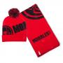 MARVEL COMICS Spider-man Miles Morales Bobble Beanie & Scarf Gift Set, Unisex, Red/Black (GS703163SPN)