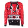 MARVEL COMICS Deadpool Knitted Christmas Sweater, Unisex, Medium, Multi-colour (KW845607DED-M)