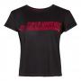 NINTENDO SNES Logo Cropped T-Shirt, Female, Large, Black (TS126084NTN-L)