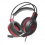 SPEEDLINK Celsor Stereo PC Gaming Headset with Flexible Microphone Boom, Stereo Jack 2.3m Cable, Black/Red (SL-860011-BK)