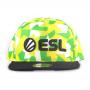 ESL Logo with All-Over Pattern E-Sports Snapback Baseball Cap, Unisex, Multi-colour (SB112802ESL)