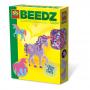 SES CREATIVE Children's Beedz Unicorn Fantasy Horses Glow-in-the-Dark Iron-on Beads Mosaic Set, 5 to 12 Years, Multi-colour (06115)