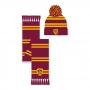 HARRY POTTER Gryffindor Crest Pom Pom Beanie & Scarf Set, Unisex, Red/Yellow (SG-HPTR-001)