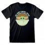 STAR WARS The Mandalorian Eat. Sleep. Levitate. Repeat. T-Shirt, Unisex, Extra Large, Black (MAN00845TSB1X)