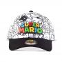NINTENDO Super Mario Bros. Logo with Villains All-over Print Adjustable Cap, Unisex, Multi-colour (BA785700NTN)