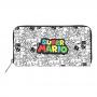 NINTENDO Super Mario Bros. Logo with All-over Villain Characters Print Zip Around Purse Wallet, Female, Multi-colour (GW720875NTN)