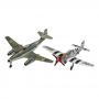 REVELL Messerschmitt Me262 & P-51B Mustang Combat Model Set, Skill Level 3, Scale 1:72, Multi-colour (63711)