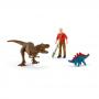 SCHLEICH Dinosaurs Tyrannosaurus Rex Attack Toy Playset, 4 to 10 Years, Multi-colour (41465)