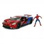 MARVEL COMICS Spiderman 2017 Ford GT Die-cast Toy Sports Car, Unisex, 1:24 Scale, Eight Years and Above, Red/Blue (253225002)