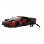 MARVEL COMICS Spiderman Miles Morales 2017 Ford GT Die-cast Toy Sports Car, Unisex, 1:24 Scale, Eight Years and Above, Red/Black (253225008)