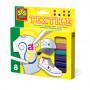 SES CREATIVE Children's Permanent Textile Markers Set, 8 Markers, Unisex, 3 Years and Above, Multi-colour (00271)