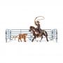 SCHLEICH Farm World Team Roping with Cowboy Toy Playset, Multi-colour, 3 to 8 Years (41418)