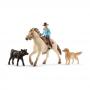 SCHLEICH Farm World Western Riding Toy Figure Set, Multi-colour, 3 to 8 Years (42419)