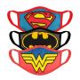 DC COMICS Justice League Symbols Face Mask (3-Pack Set), Unisex, Multi-colour (FM750752BAT)