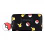 POKEMON Pika & Pokeball All-Over Print Zip Around Purse Wallet, Female, Black (GW667830POK)